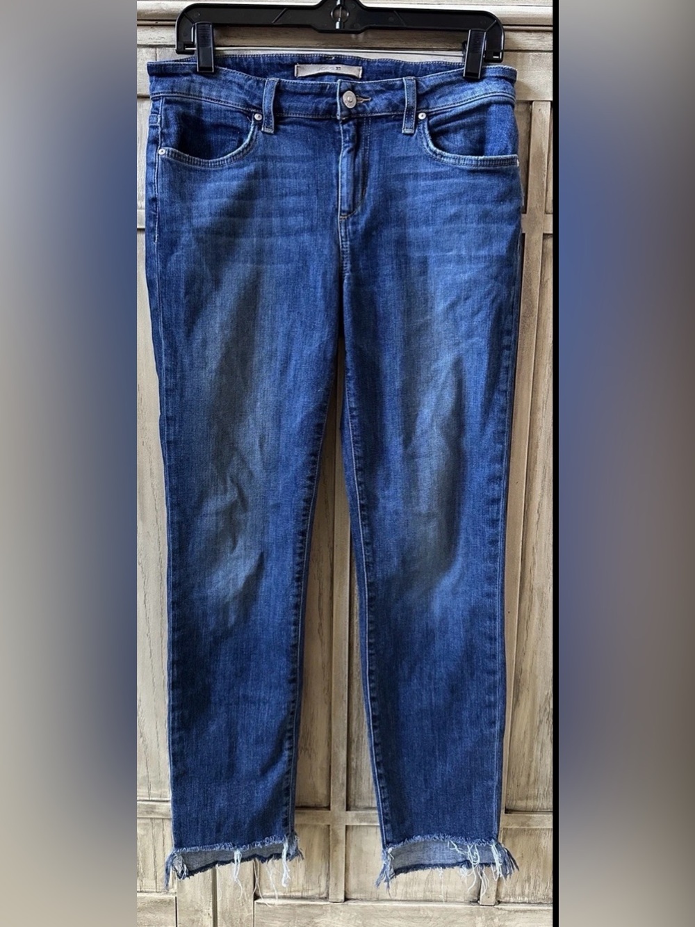 Joe’s Jeans Women’s Straight Ankle Denim Jeans Raw Edge Size 29 Inseam 26.5”